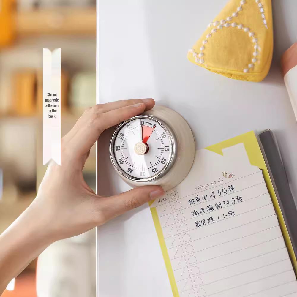 Magnetic Kitchen Timer: Visual Countdown Clock with Alarm
