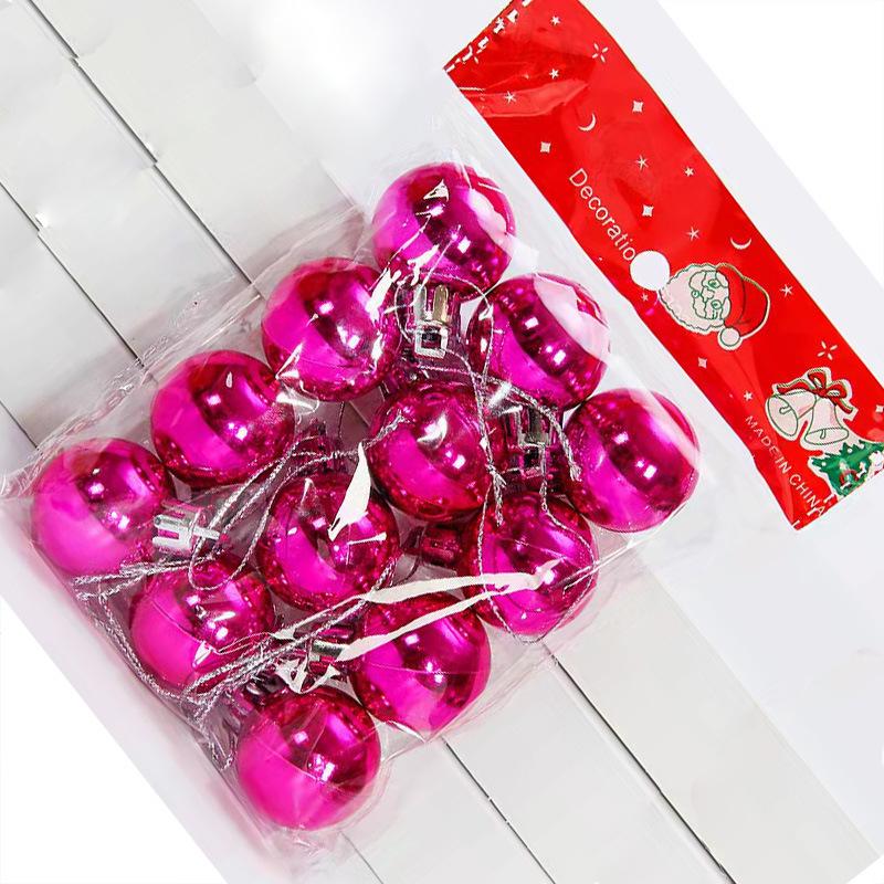 24-Pack Christmas Tree Ornaments: 3cm-4cm Electroplated Plastic Balls In Assorted Irregular Shapes