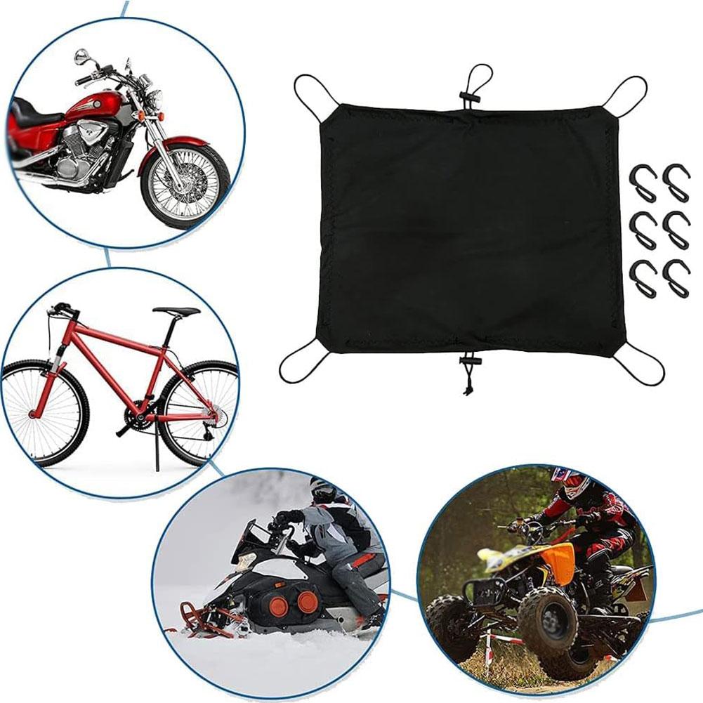 Waterproof Elastic Motorcycle Luggage Cover Cargo Net Helmet Holder Tail Bag Oil Tank Cover 6 Hooks Motor Motorcycle Accessories