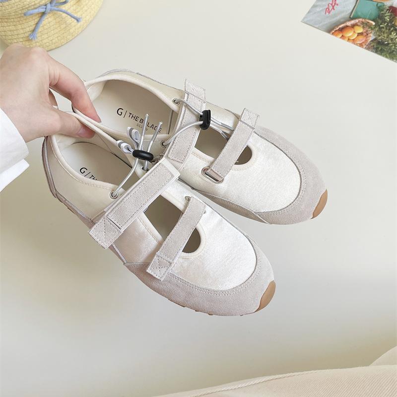 Fashion IPPEUM Women Ballet Sneakers 2025 New Fashion Mary Janes Round Toe Shoes Flats