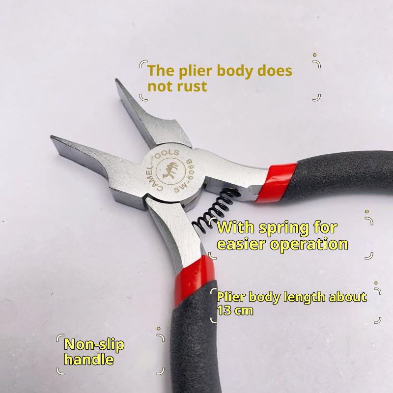 1 szt. Szerokie płaskie szczypce 5 cali Wielofunkcyjne cienkie płaskie szczypce igłowe do wyrobu biżuterii Wąskie płaskie szczypce