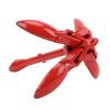 3.5LB Marine Folding Anchor Carbon Steel 4‑Claw for Watercraft Inflatable Boat KayakRed