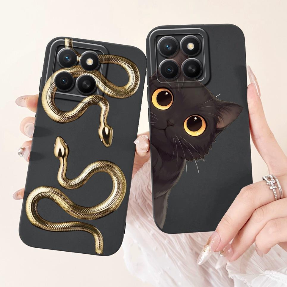 Soft Liquid Silicone Funda For Honor X8C Huawei X 8C Phone Shell For HonorX8C ABR-LX1 ABR-LX2 Astronaut Cartoon Case Back Cover