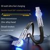 Type-C to Type-C 180° Swivel Double Elbow Mech Data Cable Fast Charging & Data Transfer Cable for Laptops and Tablets 2m