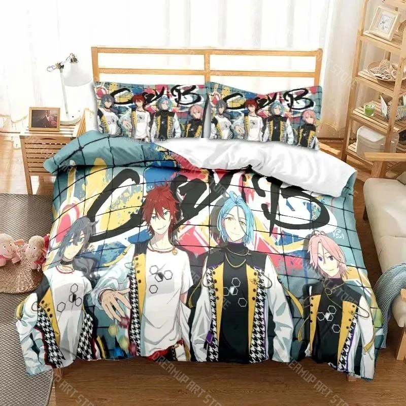 3D Anime Rock Band Ensemble Stars All Season Twin Bedding Set 3 Piece Comforter Set Bed Duvet Cover Double King Comforter Cover