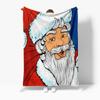 Santa Claus Throw Blanket Christmas Reindeer Festive Holiday Cozy Fleece Bedding Gift Decor Holiday Home Decor Xmas Gift