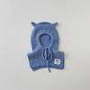 Winter Kinder Sturmhaube Set All-in-One Strickmütze und Schal mit Ohrenschutz Weihnachtsgeschenk für Jungen Mädchen Unisex Thermomütze
