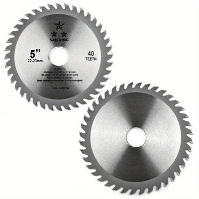 1/2Pcs 5inch 125mm Cutting Disc Mini Circular Saw Blade for Wood Plastic Metal Rotating Cutting Tools 40 Teeth