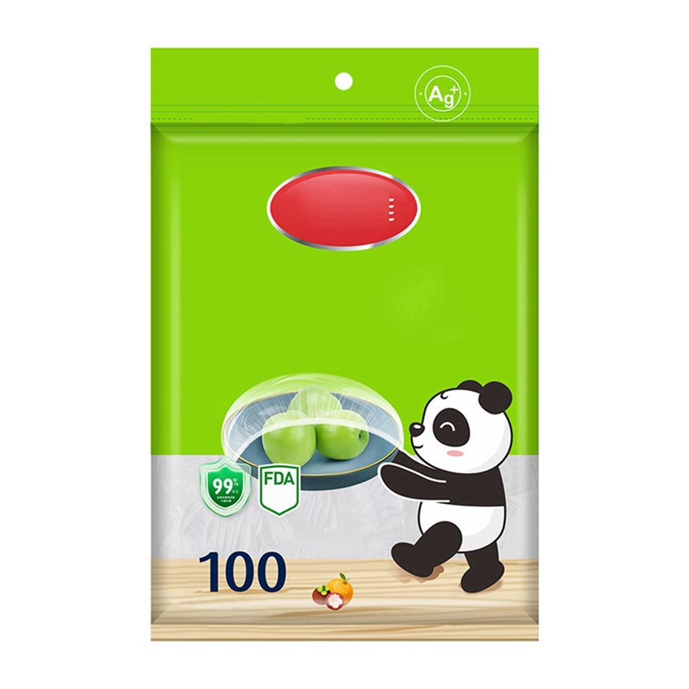 100pcs Disposable Plastic Wrap Sleeve Elastic Bowl Dish Cover