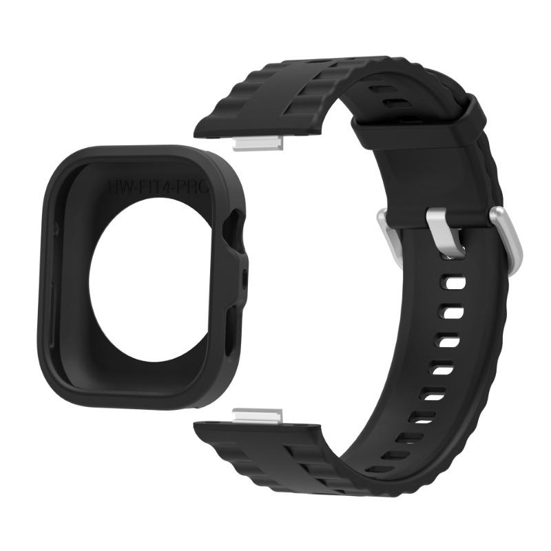 Silicone Case+Strap for Huawei Watch Fit 4 Pro Comfortable Comfortable Breathable Band