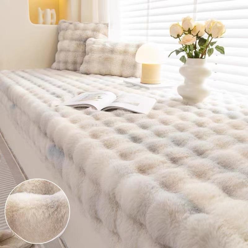 Bay Window Mat Window Mat Balcony Thick Mat Blanket Master Bedroom Carpet Rabbit Plush Cushion Blanket Table