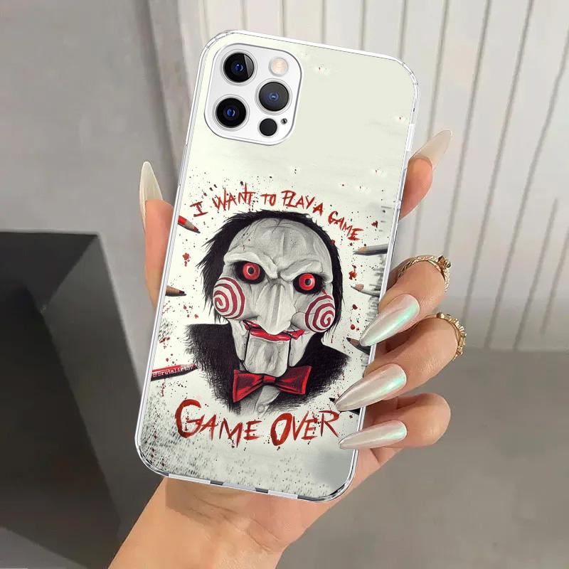 The Jigsaw Killer Horror Phone Case for Iphone 17 Air 16 15 Plus 14 13 Mini 12 11 Pro Max 16E 7 8 SE 2020 Soft Funda Print Shell
