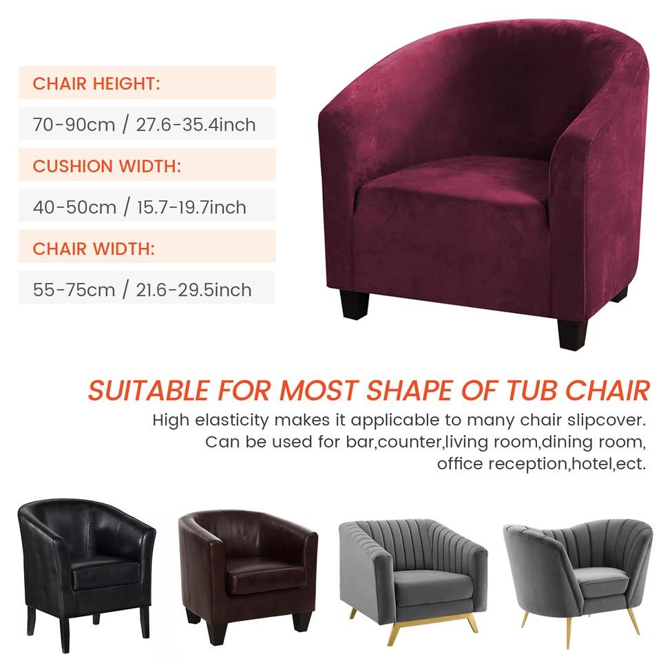 Club Chair Cover Stretch Armchair Slipcover Bar Living Room Tub Protector Cover