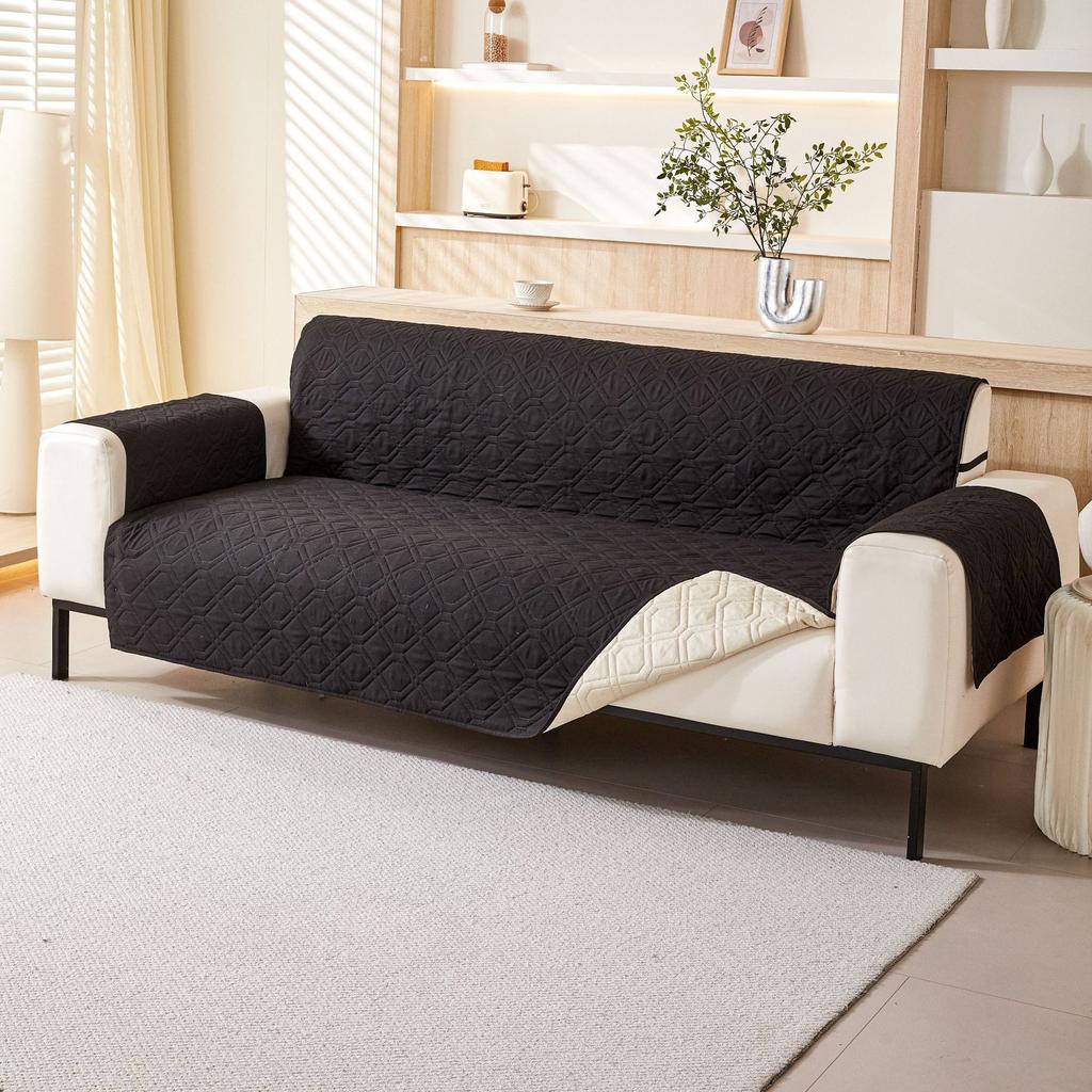 1/2/3/4 Seat Waterproof Sofa Cover for Pets and Kids Living Room Non-Slip Armchair Couch Slipcovers Dog Sofa Protector Mats Gray