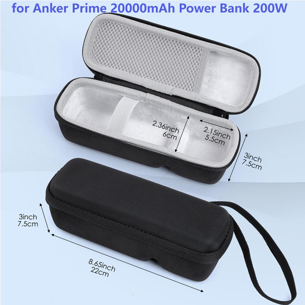 Carrying Case Shockproof Travel Protective Case EVA Anti-scratch Hardshell Case for Anker Prime 27650/20000/12000mAh Power Bank