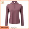 2025 Autumn/Winter Women's Long Sleeve Polo Shirt - Soft, Skin-Friendly, Moisture-Wicking, Heat-Retaining, and Warm-Locking Design