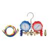 AC Gauges, AC Manifold Gauge Set for R134a R32 R22 R410A, 3 Way Automotive AC Gauge Set with Hoses Adapter