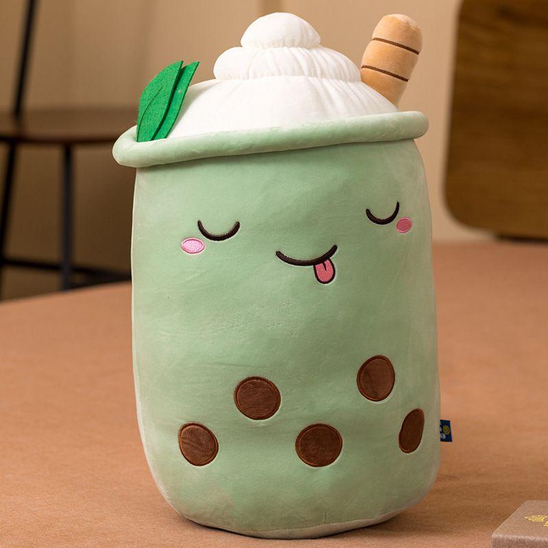 Milk Tea Pearl Pillow Girls Sleep In Bed Pillow Big Doll Soft Doll Toy Plush