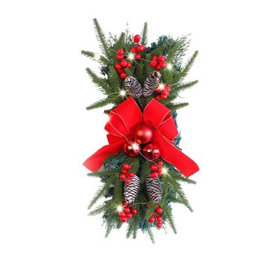 Christmas Swag Cordless Wreath Teardrop Garland Customizable Shape