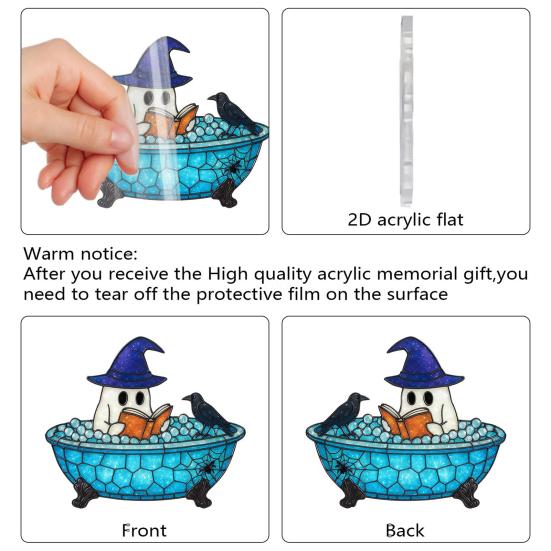 1 Set Halloween Ghost Countdown Calendar 24 Days Spooky Reading Bubble Bath Ghost Ornament Advent Calendar Holiday Bookworms Gift