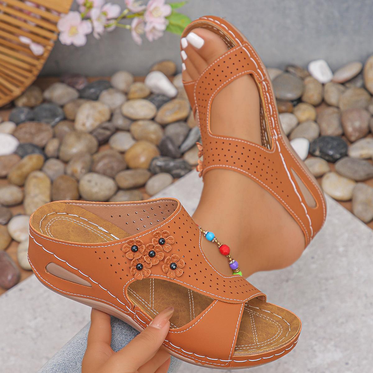 

Women Slippers New Summer Walking Outdoor Shoes Slides Women Lightweight Wedge Sandals Platform Heels Female Slippers 36