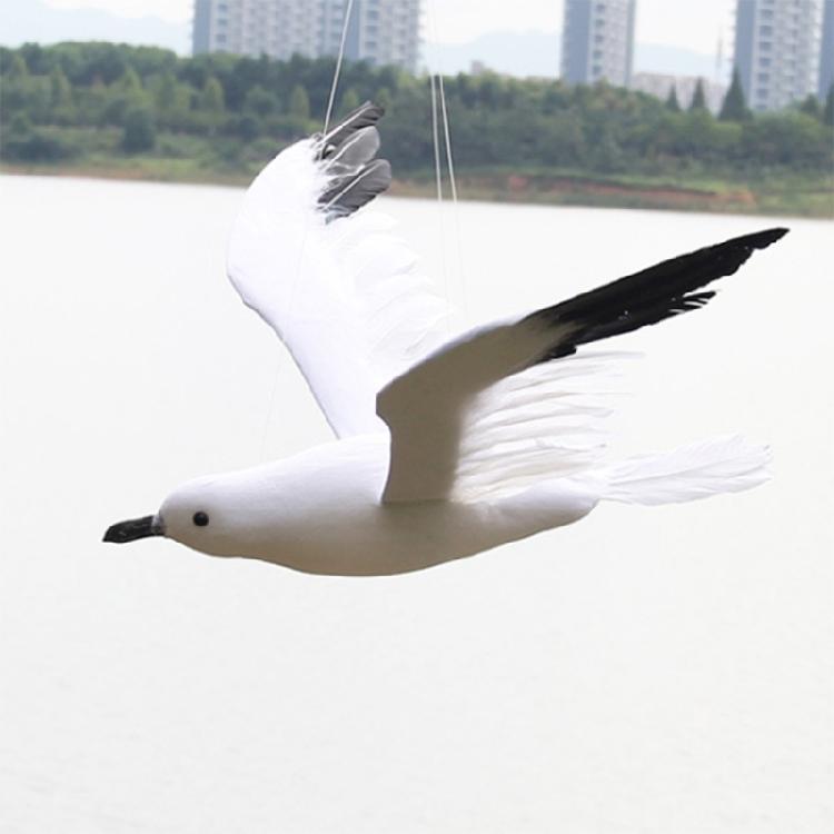 Artificial Seagulls Decors Hanging Ornament Christmas Flying Bird Pendant Seagulls Model Statue for Wedding Parties
