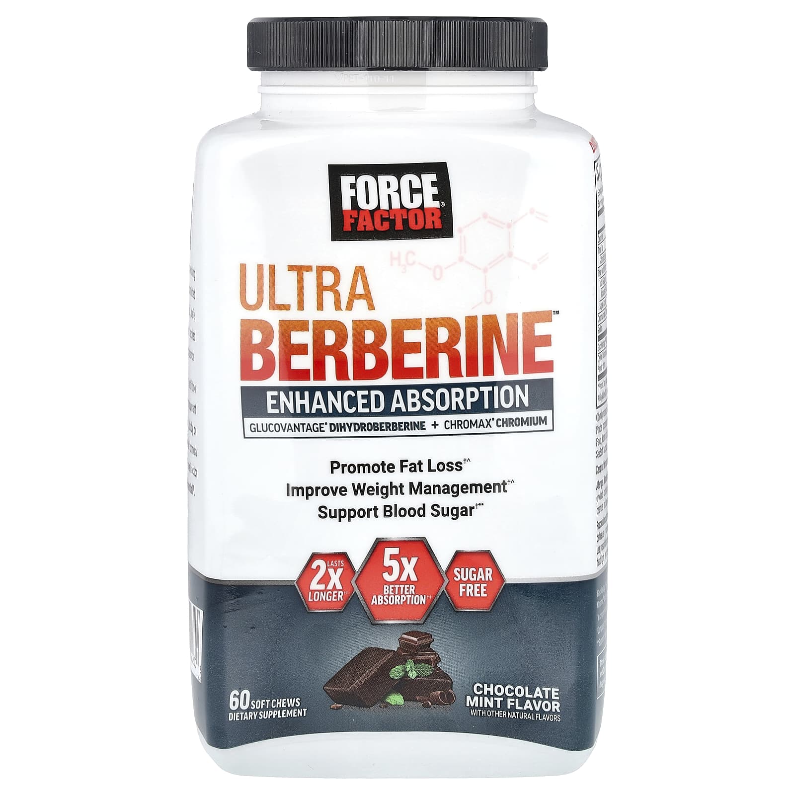 

Ultra Berberine™, Chocolate Mint, Soft Chews, 60 Pieces