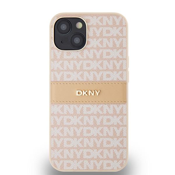 Dkny Dkhcp14Sprthslp Iphone 14 / 15 / 136.1 Růžový/Pink Tvrdé pouzdro Kůže Mono Pruh & Kovové Logo