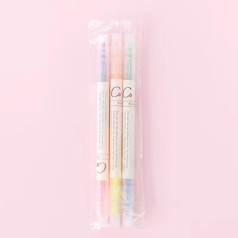 Student High-Capacity Eye-Protection Highlighter Set Double Head