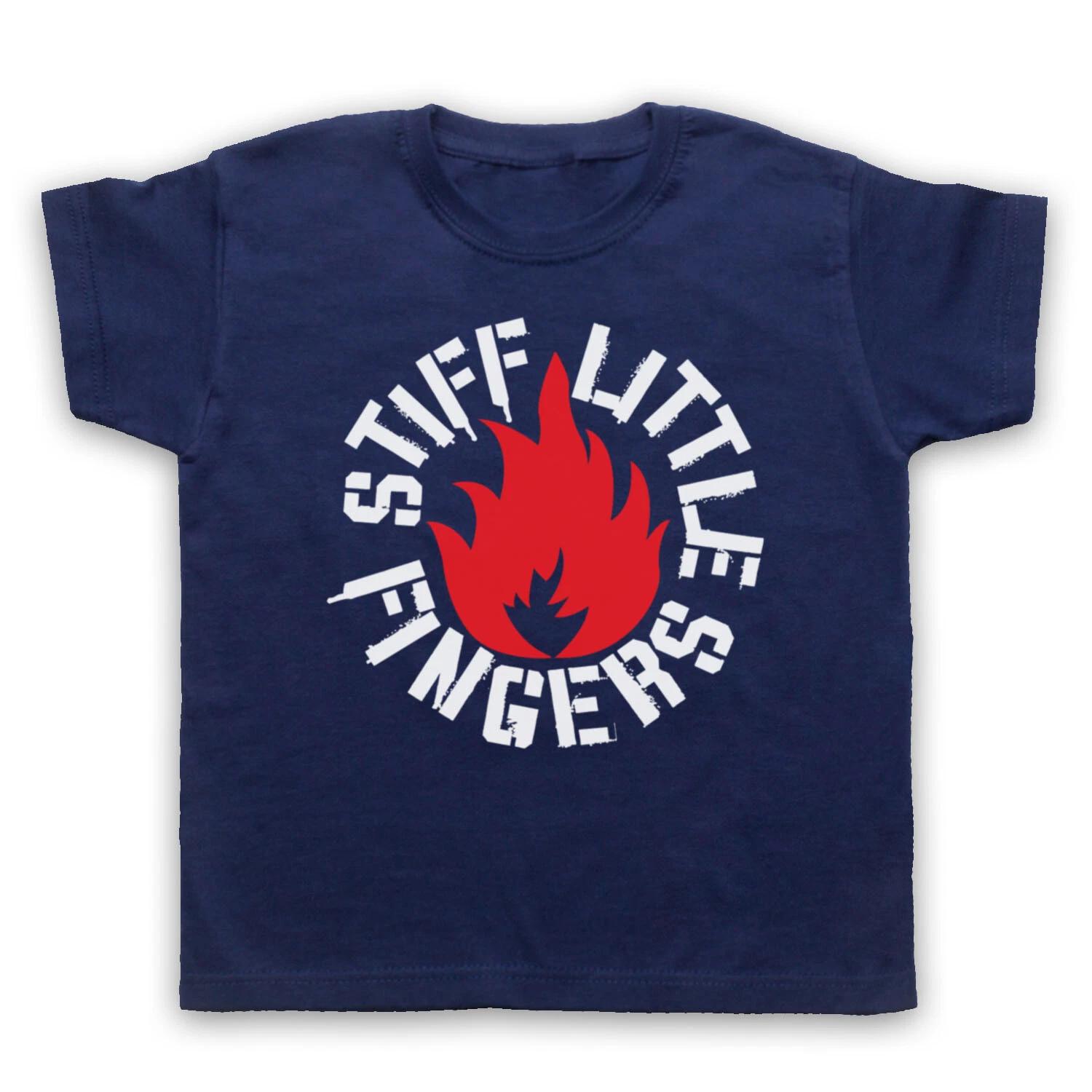 INFLAMMABLE UNOFFICIAL STIFF LITTLE FINGERS FLAME LOGO KIDS CHILDS Boys Baby Children T-shirt 130