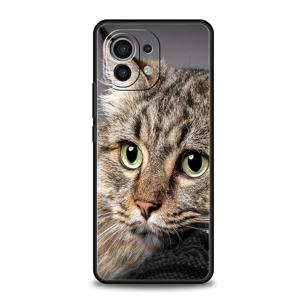 Cartoon Cute Cats Background Phone Case For Xiaomi Mi 15 14 Pro 13 12 11 Lite 10T 11T 12T 13T 14T Poco X6 X5 X4 X3 NFC F3 Cover