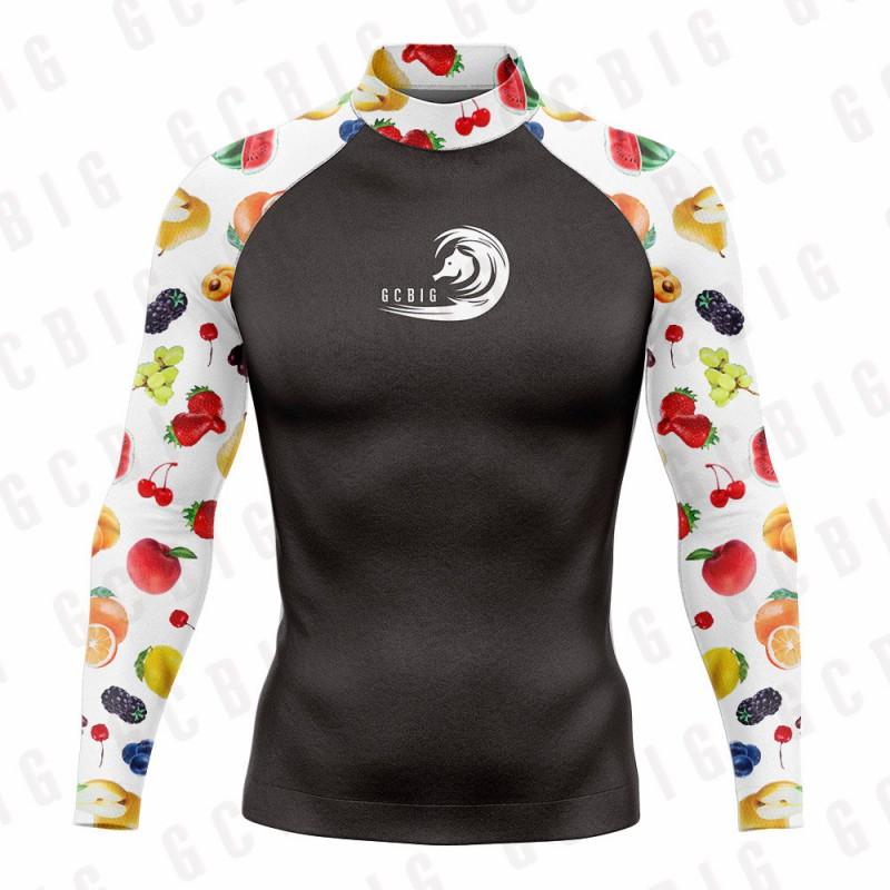 Mens Rash Guard Long Sleeve Quick Dry UV Protection Swim Shirt Surfing Snorkeling Water Sports