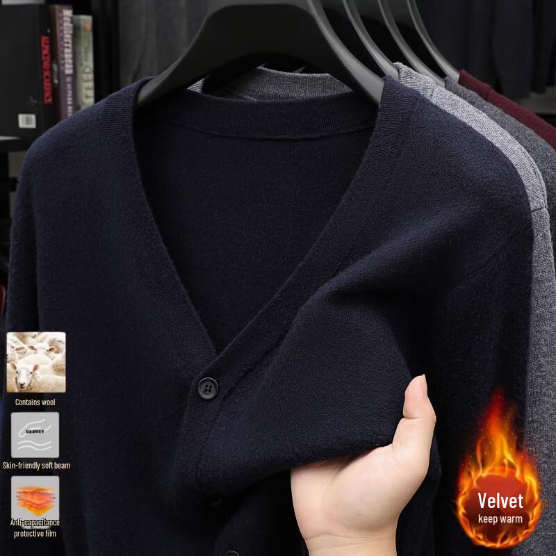 Pierre Cardin Men's Wool-Blend V-Neck Knit Vest