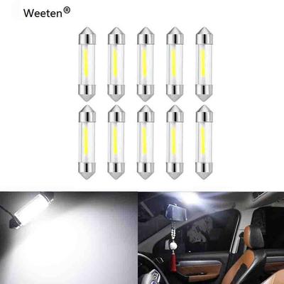 10 Stück C5W C10W LED-COB-Lampen, LED-Birnen, Girlande, 31 mm, 36 mm, 39 mm, 41 mm, Auto-Innenraum, Kuppel, Nummernschild, Innenleselicht, Auto-Lampe, 12 V, 6000 K, Weiß