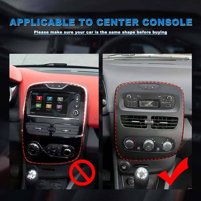 Real Soft Carbon Fiber Trim Sticker LHD RHD For Renault Clio 3 2013 2014 2015 2016 2017 2018 Car Central Control Panel Interior