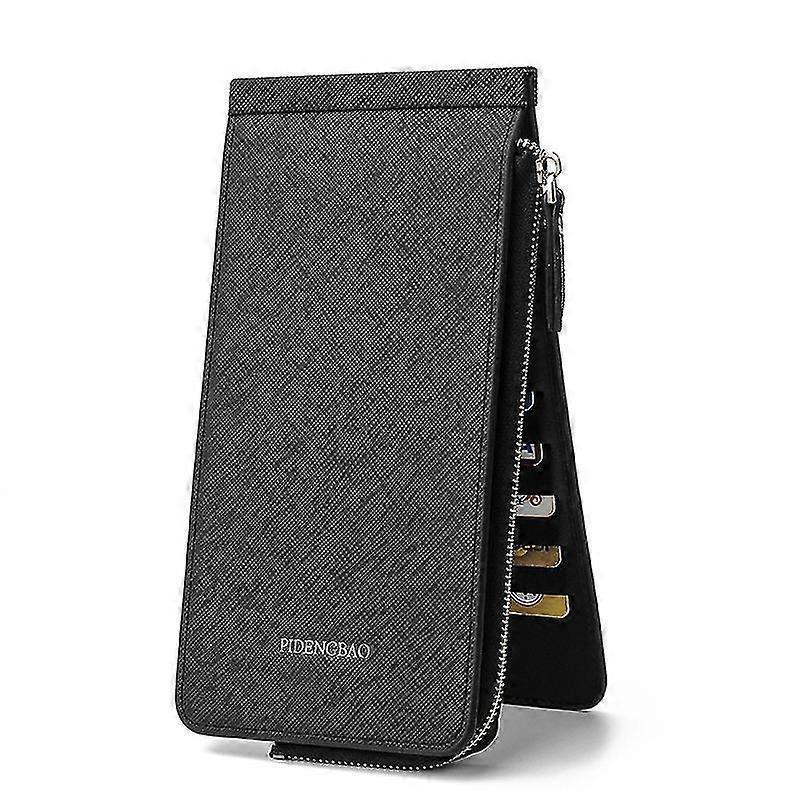 Portafoglio Lungo Multifunzionale Portacarte Multi-scomparto Portamonete Con 26 Scomparti Bifold Portafoglio Bloccante Pu Per Cellulare Donna Uomo Nuovo