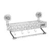 Punch-Free Bathroom Shower Storage Rack - Suction Cup Wall-Mounted Organizer