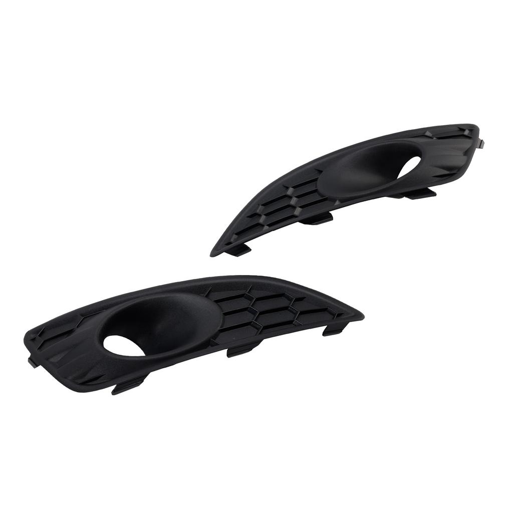 2PCS Matte Black Front Fog Light Lamp Cover Grille Fit Ford Fiesta 2013-2017