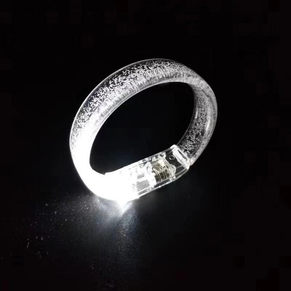 10 Pieces Glow In The Dark LED Glow Bracelets High Transparency Neon Light Luminous Wristbands Persistent Glow Plastic