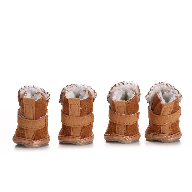 Pet Lambswool Snow Boots for Dogs - Warm Cotton Shoes for Puppies and Small Breeds
