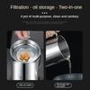 Nerezová ocel 1,8L 304 Filtr na olej Nádoba na filtr na slaninu Zásobník na vodu Velkokapacitní skladování Kuchyňské varné nástroje