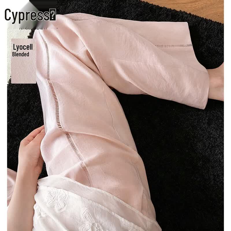 Women s Lyocell Linen Blend Wide-Leg Pants L