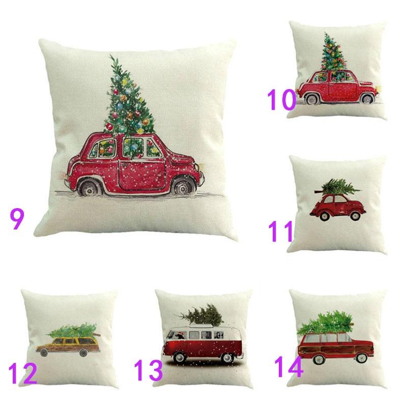 Versatile Cotton Linen Christmas Cushion Cover For Sofa Car Home Decor With Timeless Design