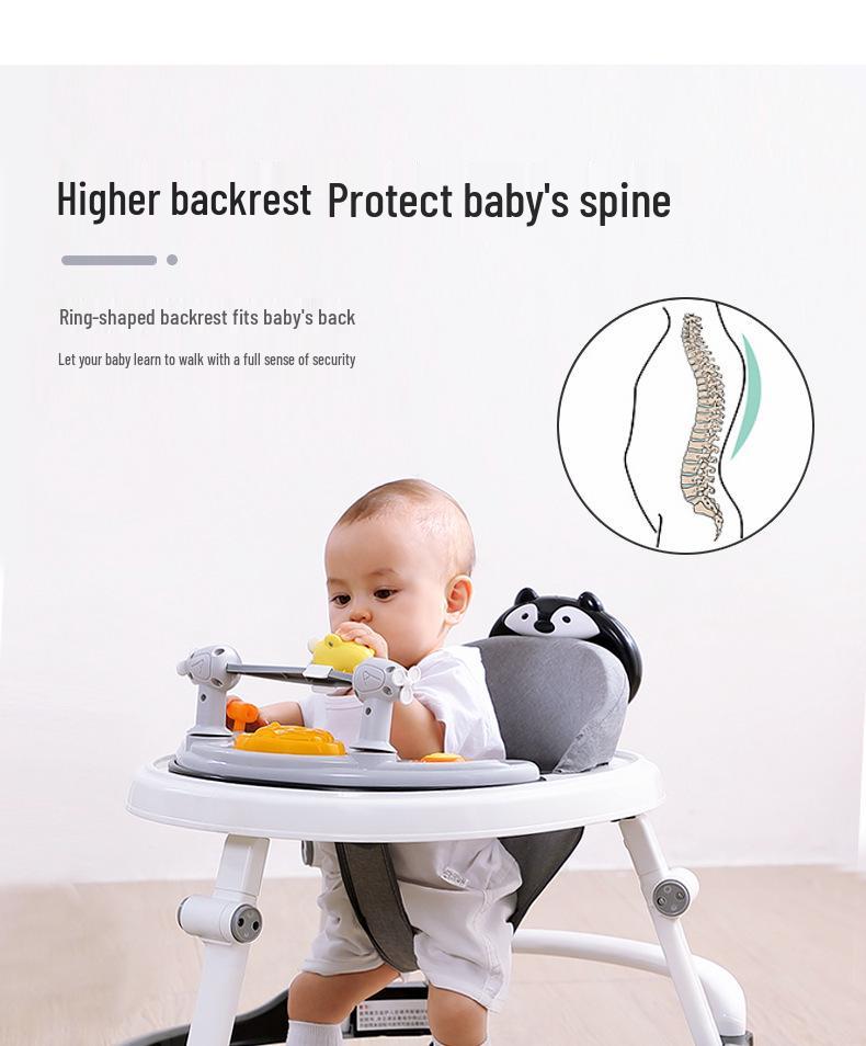 Multi-Function Baby Walker: Anti-Fall, Anti-Rollover, U-Shaped, Suitable for Boys & Girls.