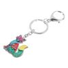 WEVENI Enamel Alloy Cartoon Fox Keychain Charm, Cute Jewelry for Women and Girls, Bags, Wallets, and Cars, Multicolor, 35mm X 28mm