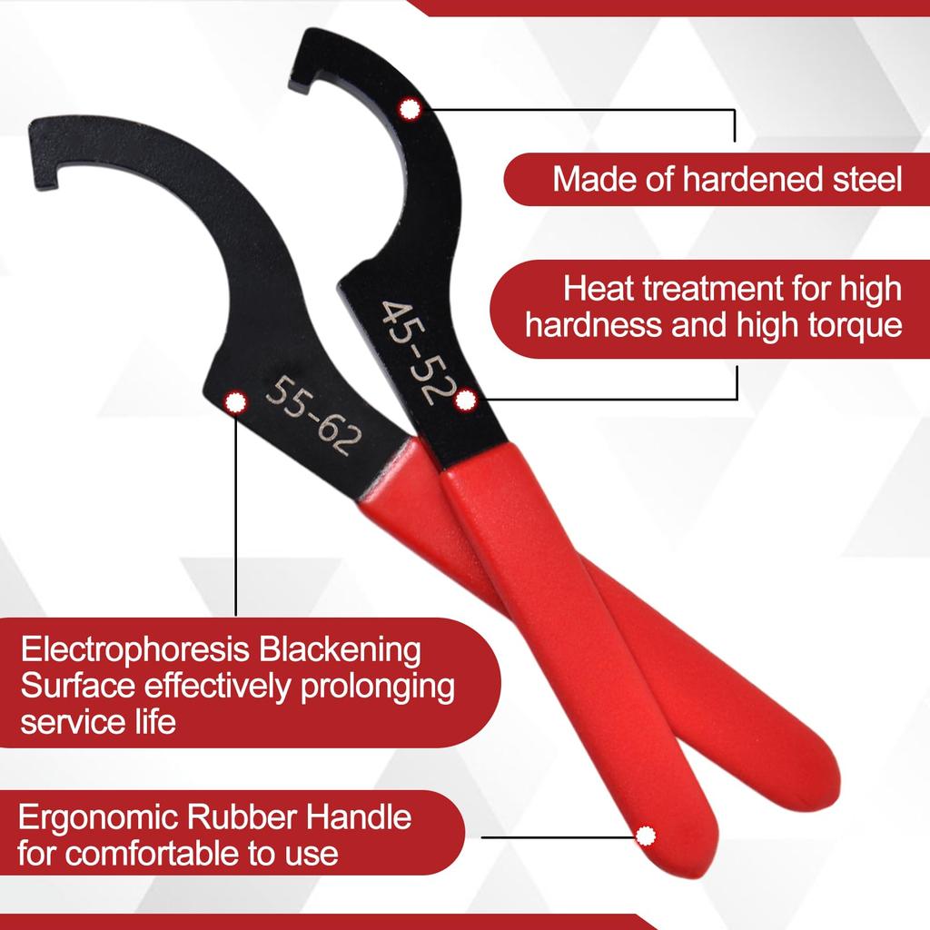 SPEEDWOX Hook Wrench Hook Pin Coilover Spanner Automotive Hand Tool with Storage Pouch 9-Piece Set, Wrench, C-Shaped Wrench, Universal, Non-Slip,