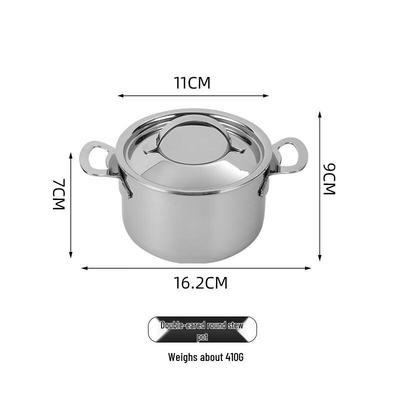 ZISIZ Stainless Steel Double-Handle Stew Pot