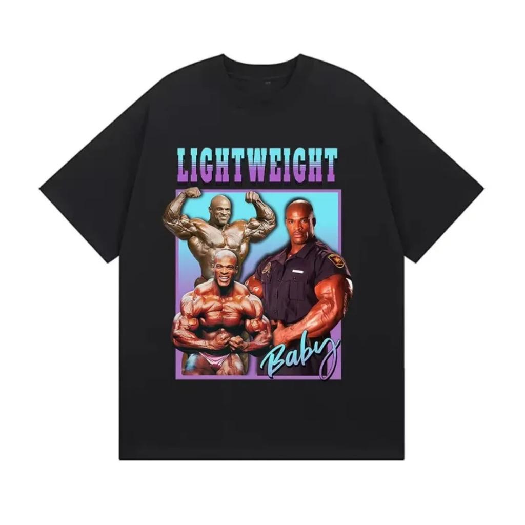 Ronnie Coleman Fitnessstudio-Liebhaber Lustiges Grafik-T-Shirt Herren Damen Mode Übergroße Baumwoll-T-Shirts Hohe Qualität Bodybuilder T-Shirt Tops