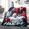 1pc Haaland14 Blanket, Gift, for Men and Women, Soft Blanket, Good for Sofa Bed Couch Travel, Lightweight Flannel Blanket