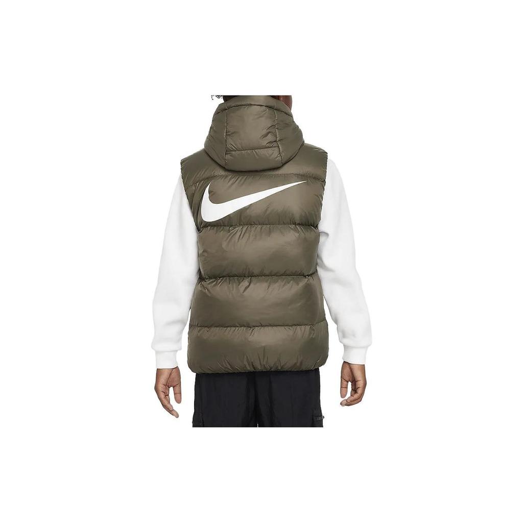 Nike Vest Logo Print Removable Hooded Down Kids Outerwear DZ9728-222